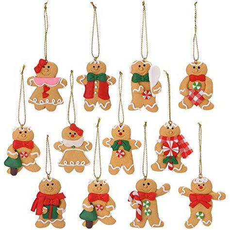 Sea Team Assorted Clay Figurine Ornaments Traditional Gingerbread Man Doll Gingerman Hanging Charms Christmas Tree Or... Traditional Gingerbread, Man Doll, Hanging Charms, Train Ornament, Gingerbread Decorations, Gingerbread Ornaments, Christmas Kitchen Decor, Christmas Decorations Diy Outdoor, Festival Diy