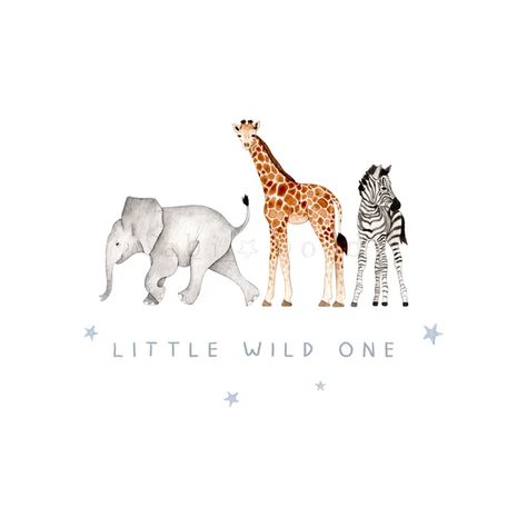 Abiboyddesigns - Etsy Canada Safari Animals Watercolor, Safari Illustration, Safari Watercolor, Zebra Illustration, Animals Watercolor, Animal Watercolor, Cute Phrases, Baby Elefant, Watercolor Png