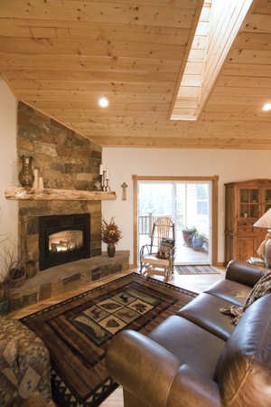 Before & After Photos Reveal a Rustic Cabin Makeover Cabin Makeover Before After, Cabin Makeover, Mountain Interiors, Cabin Interior Design, Cabin Living Room, Cedar Lumber, Hickory Furniture, Small Cottages, Cabin Living