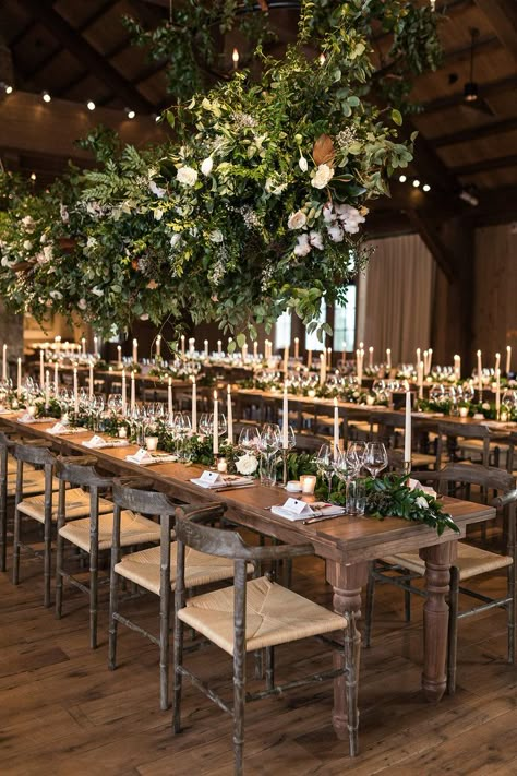 Large hanging floral installation over the head table // Blackberry Farm Wedding Flowers done by Nashville Floral Designer, Rosemary & Finch Blackberry Farms Wedding, Lilac Wedding Bouquet, Wedding Ceremony Florals, Ideas For Wedding Ceremony, Blackberry Farm, Blackberry Farms, Head Table Wedding, Low Cost Wedding, Ceremony Florals