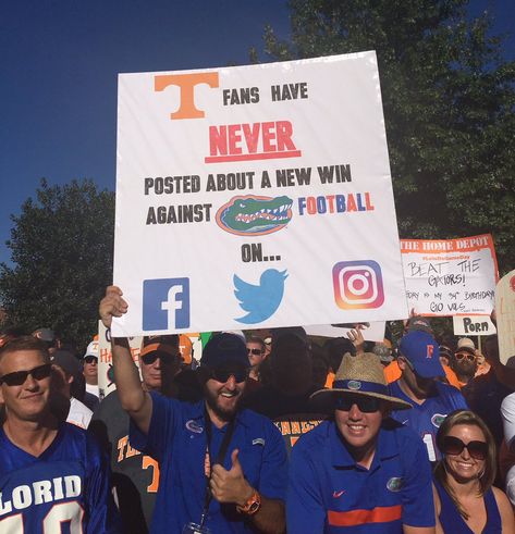 Here Are Some Of The Best College GameDay Signs at Knoxville College Game Day Signs, Game Day Signs, Sports Fan Signs, Gameday Poster, College Gameday Signs, College Game Day, The Volunteers, College Gameday, 34th Birthday