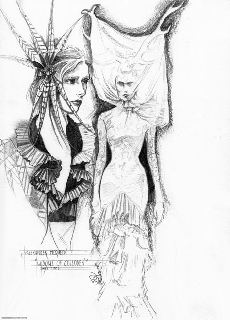 Fashion Sketching, Model Sketch, Sketches Pencil, Fashion Drawing Sketches, Alexander Mcqueen Fashion, Fashion Fantasy, Fashion Drawings, Mcqueen Fashion, Fashion Design Sketchbook