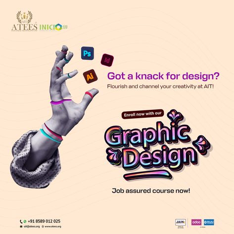 With our job-assured Graphic Design Course, you may unlock your creativity. Learn basic design ideas, software skills, and industry strategies for creating visually stunning content. Enrol now to realize your artistic vision! #GraphicDesignCourse #CreativityUnleashed #DesignPrinciples #SoftwareSkills #VisualContent #ArtisticVision #EnrollNow #CreativeCareer #photoshop #backgroundtextures #digitalbackground #backgrounds #textures #woodtexture #graphicdesign Graphic Design Course Ads, Courses Social Media Design, Graphic Design Course Poster, Course Poster Design, Media Design Graphics, Youtube Poster, Biohazard Symbol, Fashion Designing Course, Graphic Design Jobs