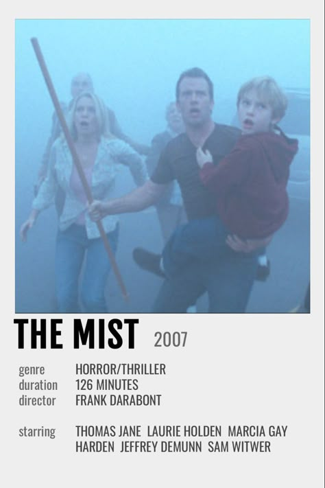 7/10 The Mist Movie Poster, The Visit Movie Poster, The Mist Poster, Horror Movie Minimalist Poster, The Mist Film, The Mist Movie, The Visit Movie, Halloween Marathon, Disney Movies To Watch