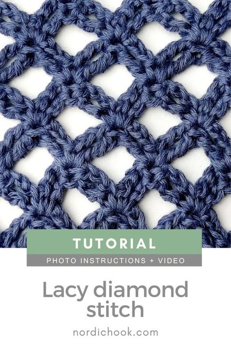 Crochet Stitch Lace, Lacy Crochet Stitches, Mesh Crochet Stitch, Mesh Stitch Crochet, Crochet Mesh Stitch, Learning Crochet, Crochet Stitch Tutorial, Mesh Stitch, Diy Crafts Crochet