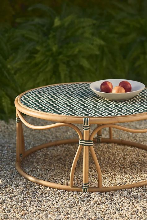 Patio & Outdoor Furniture | Anthropologie Bistro Chairs Outdoor, Ceramic Stool, Outdoor Coffee Table, Rattan Coffee Table, Outdoor Seat Cushions, Unique Coffee Table, Outdoor Stools, Outdoor Seat, Outdoor Side Table