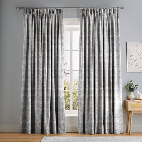 Grey velvet curtains