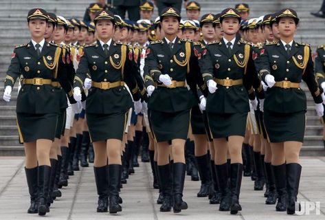 Military Honor, The Great Hall, Honor Guard, Great Hall, Female Soldier, Beijing China, Military Uniform, Military Fashion, Beijing