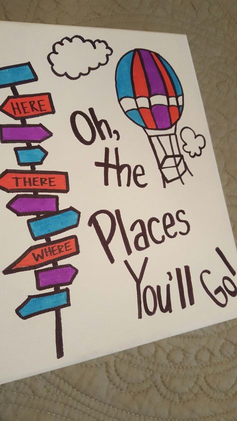 Dr. Seuss Dr Seuss Painting Ideas, Dr Seuss Painting, Whiteboard Art, Grad Cards, Small Canvas Paintings, Paint Night, Dr Suess, Ceiling Tile, Watercolor Art Lessons