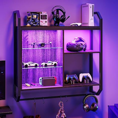 Transform your gaming corner with this sleek and stylish shelf setup! Perfect for displaying your favorite consoles, controllers, VR headsets, and collectibles. Featuring LED lighting, this modern gaming shelf brings a vibrant glow to your room and keeps everything organized. Get inspired and elevate your game room decor!

#GamingSetup #GamerRoom #GameRoomDecor #GamingShelf #GamerLife #VRSetup #GameConsoleDisplay #GamingCollection #GameRoomInspo #LEDLighting Gaming Shelf, Float Shelf, Wine And Coffee Bar, Adjustable Bookshelf, Wall Mounted Shelf, Kitchen Wall Shelves, Gaming Room Decor, Hanging Display, Pipe Shelves