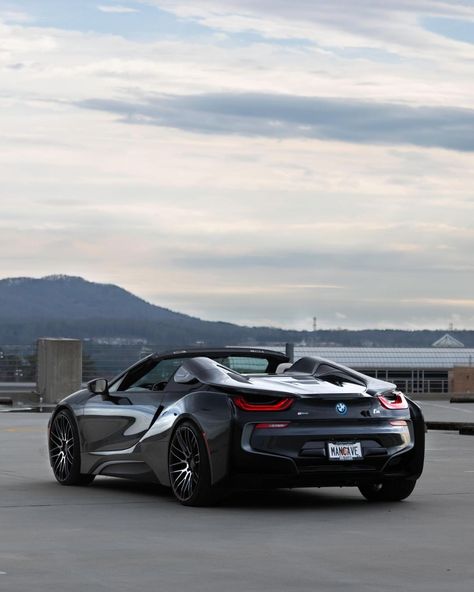 BMW i8 Roadster black Bmw I8 Black, Bmw I8 Roadster, Bmw Supercar, I8 Roadster, Royce Car, Roadster Car, Tokyo Drift Cars, Bmw I, Aesthetic Cool