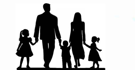 Siluete Umane Familie, Family Sillouhette, Family Of 5 Silhouette, Family Siluet, Family Of 5 Drawing, Family Silhouette Art, Family Outline, Children Silhouettes, Digital Quotes