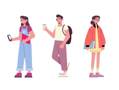 модные современные люди, которые ищут новых ощущений Flat Design Illustration, Character Flat, Wow Art, Vector Character, People Illustration, Character Design Animation, Design Website, Flat Illustration, Illustration Character Design