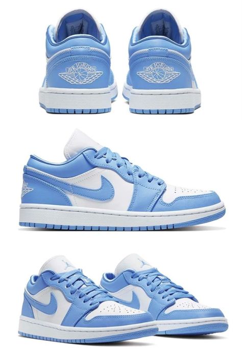 Air Jordan 1 Low “UNC” #jordan1 Jordan Low 1, Air Jordans 1 Low, Air Jordan 1 Low Blue, Jordan 1 Low Blue, Air Jordan 1 Low Unc, Jordan 1 Low Unc, Jordan Collection, Jordan Shoes Retro, Kids Running Shoes