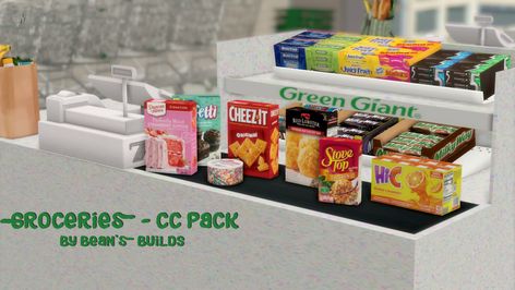 Dave and Buster's | Bean's Builds on Patreon Grocery Store Shelves, Sims 4 Nails, Sims 4 Cc Eyes, Maxis Match Cc, Sims 4 Traits, Sims 4 Cas Mods, Cc Folder, Sims 4 Cc Kids Clothing, Sims Packs