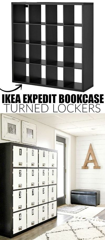 Ikea Expedit Bookcase, Bookcase Ikea, Diy Locker, Ikea Expedit, Storage Bookcase, Hometalk Diy, Blogger Home, Diy Wall Shelves, Diy Ikea