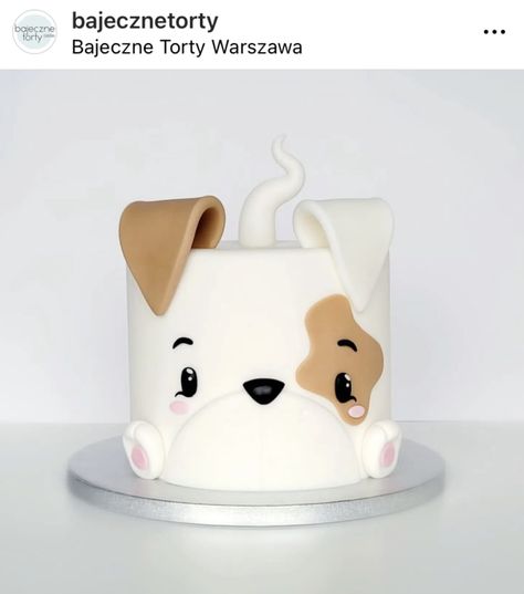 Cake Dog Decoration, Cute Dog Cake Designs, Puppy Cake Ideas, Dog Cakes Design, Dog Cake Decoration, Birthday Cake Dog Theme, Birthday Cake With Dog, Dog Birthday Cake For Kids, Cake Dog Design