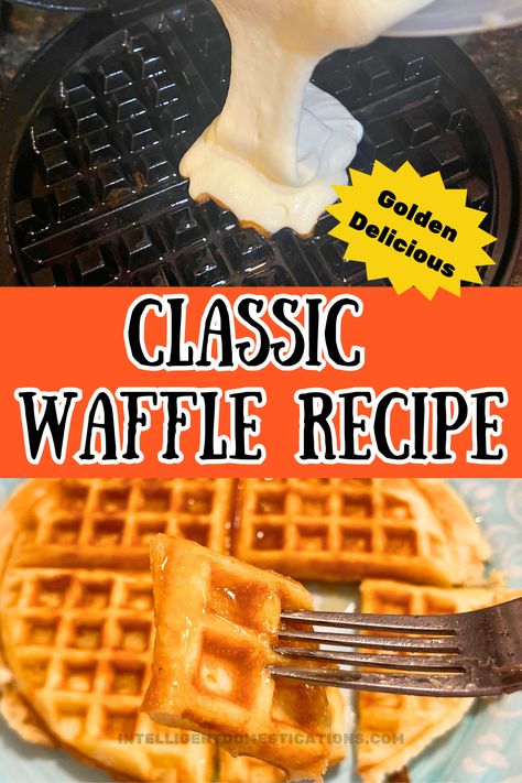 Easy Waffles From Scratch, Crispy Waffles Recipe, Waffle Batter Recipe Easy, Waffle Recipe Easy Simple, Betty Crocker Waffle Recipe, Home Made Waffles Recipe Easy, Best Waffle Recipe Homemade, Waffle House Waffle Recipe, Easy Homemade Waffle Recipe