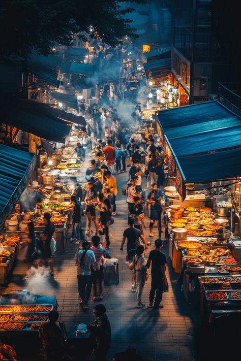 "Explore the vibrant street food market in Seoul! 🍢🇰🇷 Swipe through our carousel to discover a variety of delicious Korean street foods and snacks. 🌶️🍲 #StreetFood #SeoulEats #KoreanCuisine" Seoul Street Food Market, Korean Street Market, Korean Food Market, Korean Food Street, Asian Night Market, Korea Street Food, Seoul Aesthetic, Urban Market, Cities In Korea