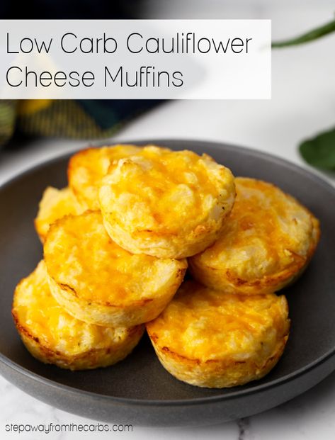 These low carb cauliflower cheese muffins are filling and delicious! Gluten free, LCHF and keto recipe that makes a great side dish or snack! With video tutorial. Cauliflower And Cheese, Damn Delicious Recipes, Low Carb Side Dish Recipes, Low Carb Side Dish, Carb Side Dishes, Low Carb Side, Keto Side, Cauliflower Cheese, Low Carb Side Dishes