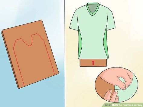 How to Frame a Jersey: 8 Steps (with Pictures) - wikiHow Shadow Box Jersey, Sports Jersey Display, Jersey Frame, How To Whiten Clothes, Woodworking Workshop Layout, Football Jersey Frame, Jersey Display Case, Baseball Bedroom, Jersey Display