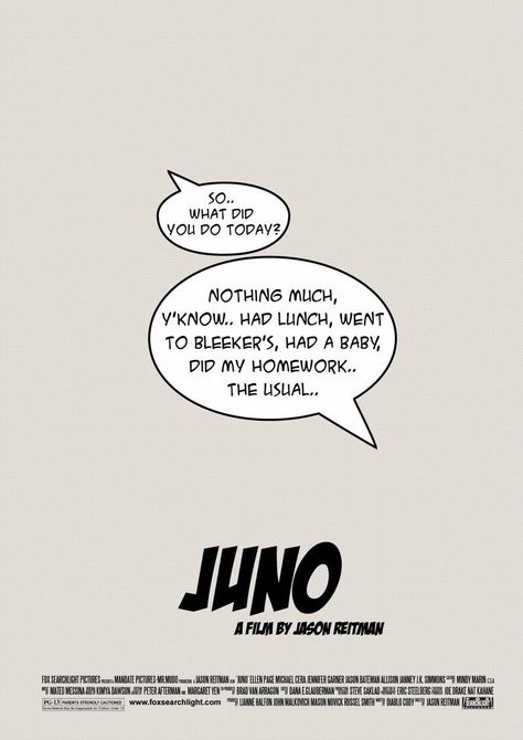 "Had a baby.. Did my homework.. The usual.." ~ Quote from Juno Juno Quotes, Juno Poster, Juno Movie, Posters Photography, Film Posters Minimalist, Poster Photography, Movies List, Film Posters Vintage, Minimal Movie Posters