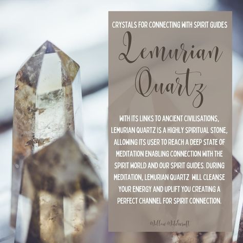 Lemurian Crystal Meaning, Lemurian Quartz Crystal Meaning, Lemurian Quartz Meaning, Connecting With Spirit Guides, Connecting With Spirit, Crystal Magick, Quartz Meaning, Crystal Witch, Quartz Properties