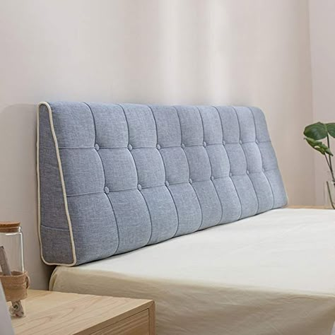 Amazon.com: LIANGJUN Headboard Cushion Wall Pillow Linen Fabric Lumbar Pad Bed Backrest Breathable Removable Washable 7 Sizes, 4 Colors, 2 Types Avaliable (Color : 1#-No headboard, Size : 150X50cm): Home & Kitchen Cushion Wall, Wall Pillow, Reading Bed, Beautiful Bed Designs, Headboard Cushion, Simple Bed Designs, Bed Backrest, Pillow Headboard, Simple Headboard