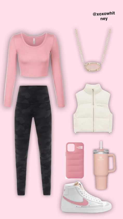 #kendrascott #lululemon #stanleycup #preppy #outfitideas #pink #nike #cute #outfitinspo #fashion Preppy Fits For School Winter, Cute Preppy Things, Preppy Outfits For Winter, Pink Lululemon Outfit, Pink Nike Outfit, Preppy Pink Outfits, School Outfits Pink, Cute Preppy Outfits For School, Outfit Ideas Preppy