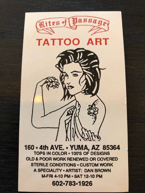 Tattoo Visiting Card Design, Tattoo Advertising, Tattoo Business Cards, Andy Tattoo, Tattoo Cards, Tattoo Artist Business Cards, Tattoo Catalog, Rites Of Passage, Artist Business Card