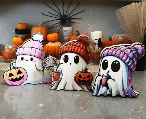 PRICES MAY VARY. Charming Ghost: Enhance your spooky decor with our wooden ghost set from Jxueych, perfect for indoor Halloween decor. These adorable ghost figures bring a playful and festive touch to any space. Ghost Sizes: The Halloween ghost sign measures approximately 5'', and 0.4 inches thick. They are self-standing which is specifically designed for small places.Perfect for enhancing your Halloween office decor or Halloween kitchen decor. Material: Each ghost is meticulously crafted from p Halloween Office Decor, Wooden Tiered Tray, Halloween Bathroom Decor, Office Halloween Decorations, Halloween Kitchen Decor, Halloween Office, Halloween Bathroom, Halloween Room Decor, Ghost Decoration