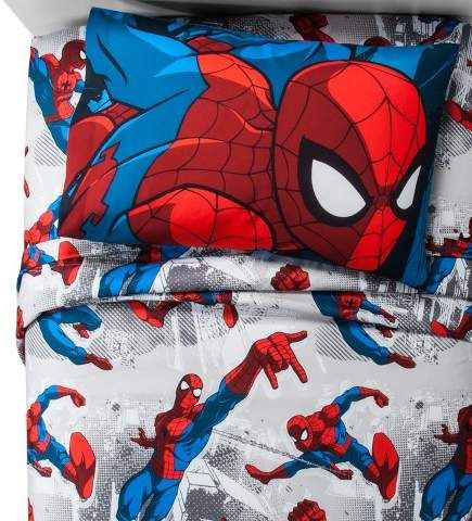 Marvel® Spider-Man Red & Blue Sheet Sets (Twin) #affiliate Spiderman Bed, Man Bedroom, Spiderman Decorations, Superhero Bedroom, Men Home Decor, Marvel Toys, Boys Bedding, Twin Sheet Sets, Superhero Art