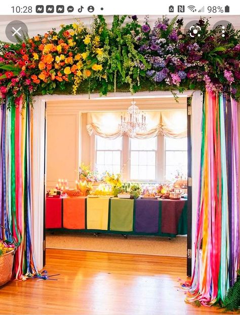 Pride Wedding Ideas, Rainbow Wedding Decorations, Gay Prom, Rainbow Wedding Theme, Pride Wedding, Masculine Wedding, Pride Party, Queer Weddings, Prom Decor