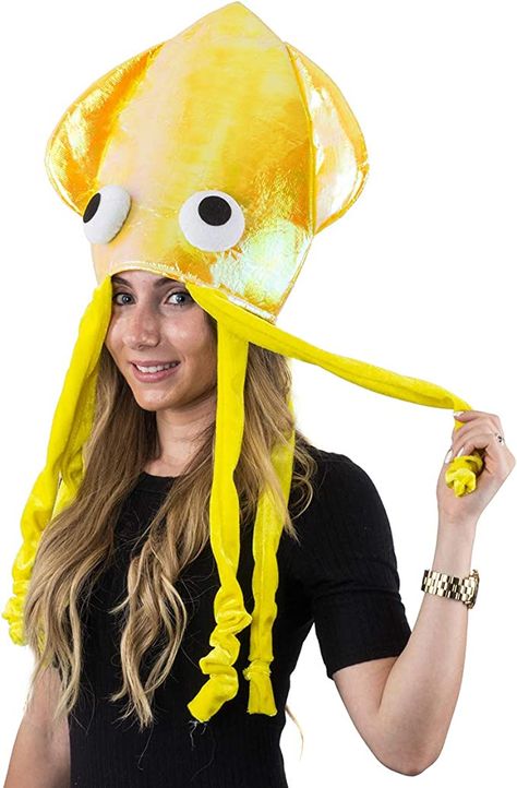 Colorful Theme Party, Jellyfish Halloween Costume, Squid Hat, Jellyfish Halloween, Squid Costume, Diy Halloween Costumes For Girls, Best Kids Costumes, Octopus Hat, Fun At The Beach