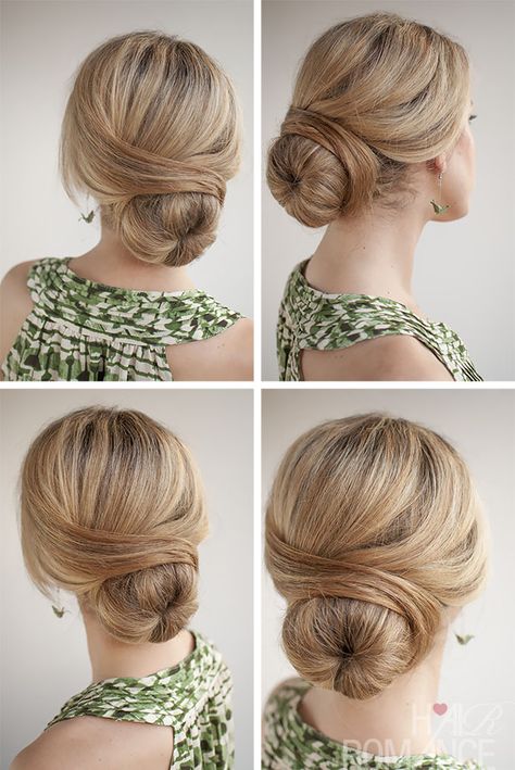 30 Buns in 30 Days - Day 29 - The wrapped bun - Hair Romance Bun Hairstyles For Women, Military Hair, Hairstyle Girl, Hair Donut, Hair Romance, Easy Bun, Girl Hairstyle, Easy Bun Hairstyles, Peinados Recogidos