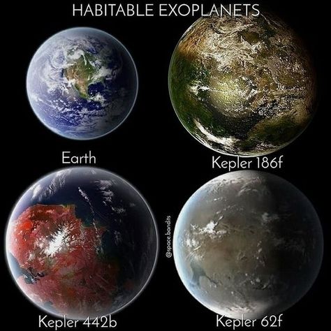 Astronomy on Instagram: "This is Earth compared to 3 (potentially) habitable exo planets elsewhere in the universe. An exo planet is a planet orbiting a foreign star outside of our own solar system. These planets were never known to exist prior to the late 1900’s. 1️⃣ Kepler 186f - 582 light years away 2️⃣ Kepler 442b - 1,100 light years away 3️⃣ Kepler 62f - 1,200 light years away These exo planets are crazy far away, taking over half a millennium for light to get to the first one. Even stil Kepler 186f, Lunar Lander, Lunar Surface, Lunar Landing, Science Fact, Planets And Moons, Space Facts, Ipad Snap, Planets Art