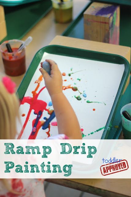 Toddler Approved!: 2 Simple Science Activities for Toddlers - ramp drip painting Science Activities For Infants, Simple Science Activities, Simple Machines Activities, Activities For Infants, Science Activities For Toddlers, Science For Toddlers, Toddler Curriculum, Tutorial Origami, Simple Science