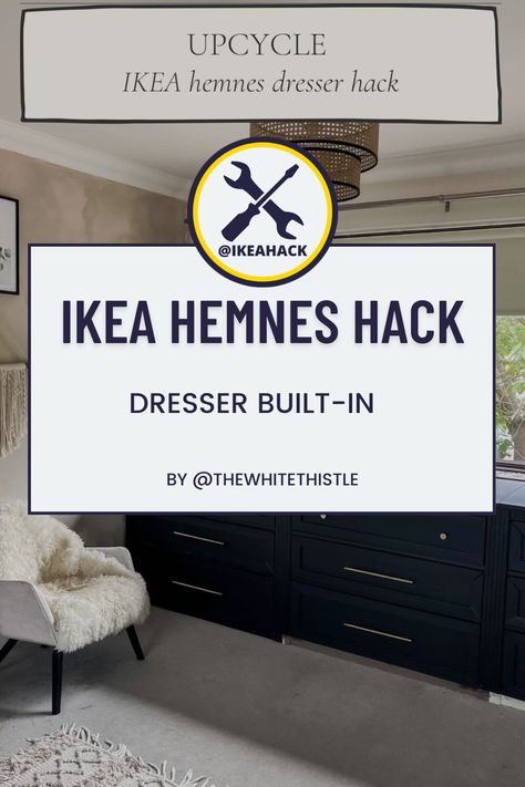 Ikea Hemnes Dresser, Hemnes Dresser, Ikea Hemnes, Diy Ikea Hacks, Trim Work, Ikea Diy, Enamel Paint, Ikea Hack, Black Paint