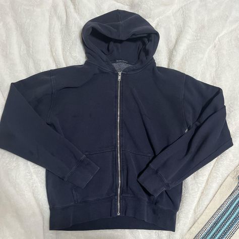 Brandy Melville dark blue zip up
super comfy 
a... - Depop Dark Blue Hoodie, Hoodie Zip, Blue Hoodie, Cardigan Jacket, Dark Spots, Brandy Melville, Zip Hoodie, Brandy, A Couple