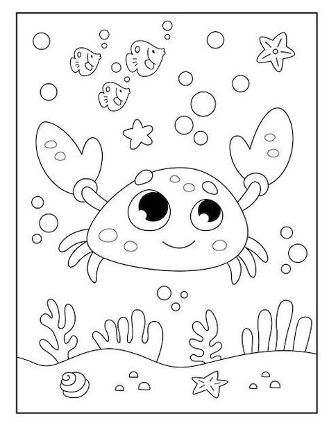 Octopus Coloring Page, Creature Marine, Farm Animal Coloring Pages, Drawing Lessons For Kids, Kdp Interior, Summer Coloring Pages, Detailed Coloring Pages, Easy Coloring Pages, Cool Coloring Pages