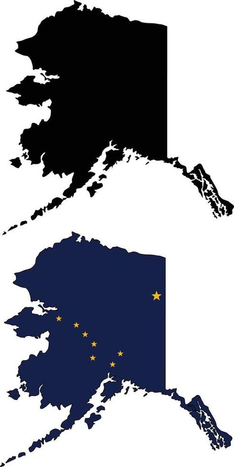 Map of Alaska on white background. Alaska map with the flag inside. flat style. Map Of Alaska, Alaska Flag, Alaska Map, Flat Style, The Flag, Label Design, Fashion Flats, Alaska, White Background