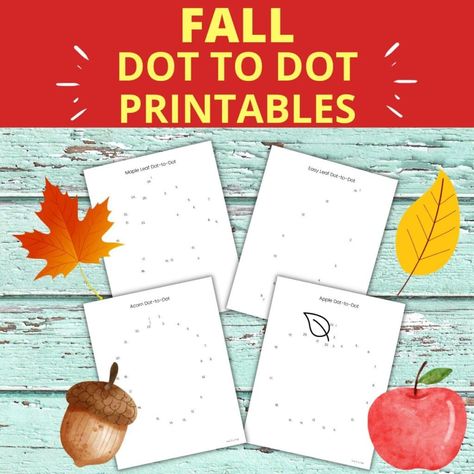 Looking for some free Fall Dot to Dot Printables? Here's 4 free printable connect the dots pages for autumn! Super simple, these fall printables are perfect for preschoolers and kindergarteners! Get your fall dot to dot free printables today! Fall Connect The Dots, Harvest Activities For Kids, Fall Harvest Activities, Harvest Activities, Dot To Dot Printables, Preschool Crafts Fall, Preschool Fall, Scarecrow Crafts, Christian Fall