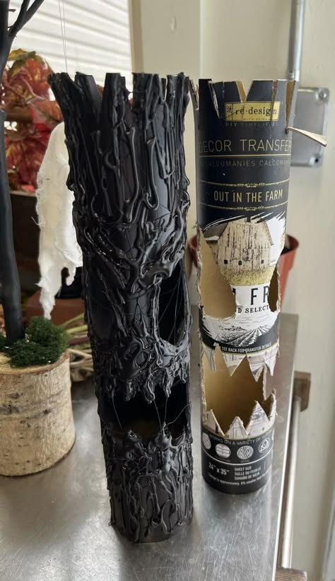 Halloween Office Decorating Ideas, Diy Recycled Halloween Decorations, Halloween Decor Office, Keep Out Tape Decoration Halloween, Halloween Office Decorations, Monster House Decoration Halloween, Diy Monster House Halloween Decorations, Halloween Assemblage Art, Haunted House Decor