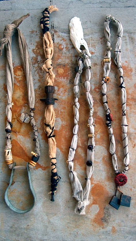 recycled materials (linen from tablecloth, bolts, pipes, shell, yarn from unraveled sweater) with bamboo and clay beads Found Object Jewelry, Fiber Necklace, Fiber Art Jewelry, Fiber Jewelry, Fabric Necklace, Textile Jewelry, Fabric Beads, Fabric Jewelry, Jewelry Inspo