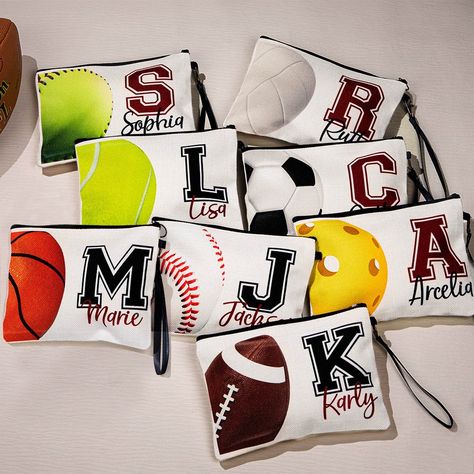 Callie Gifts Sport Makeup, Golf Ball Bag, Storing Makeup, Personalized Travel Bag, Soccer Bag, Custom Makeup Bags, Personalized Cosmetic Bags, Bag Names, Team Coaching