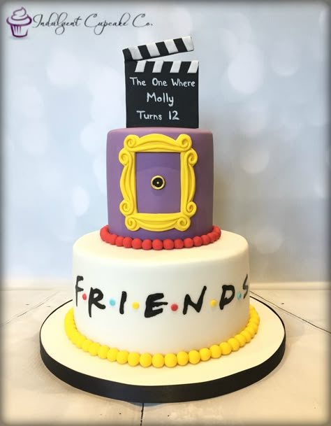 Friends Tv Show Cake, Birthday Cake Friends, Friends Theme Cake, Cake Tv Show, Friends Tv Show Birthday, Birthday Cake Vanilla, Friends Birthday Cake, Cake Friends, 40th Cake