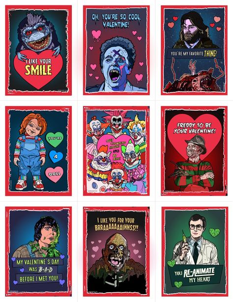 Horror Valentines, Monster Valentines, Re Animator, 80s Horror, Funny Horror, Horror Movie Art, Pop Culture Art, Horror Icons, My Funny Valentine