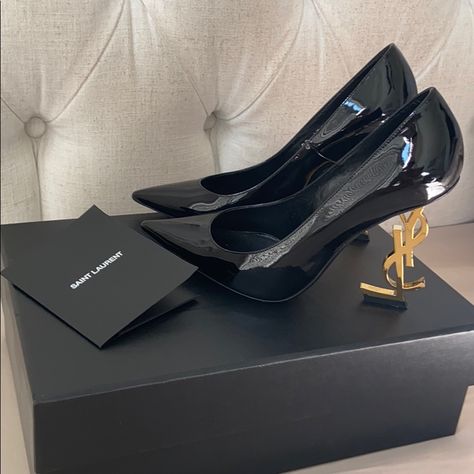 Shoes Ysl, Graduation Shoes Heels, Expensive Heels, Hak Tinggi, Luxury Heels, Pretty Heels, Ysl Heels, Trendy Heels, Yves Saint Laurent Shoes