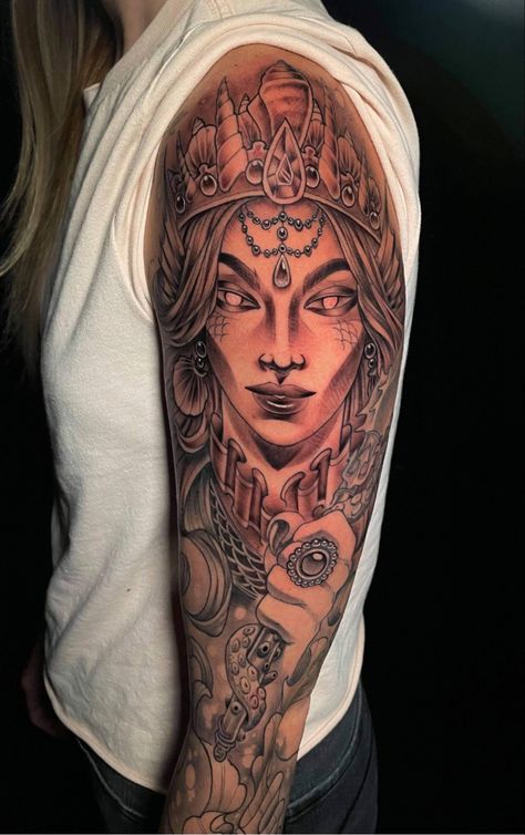 Realistic Siren Tattoo, Siren Tattoo, M Tattoos, Ocean Tattoos, Mermaid Tattoo, Sleeve Tattoos For Women, Sleeve Tattoos, Tattoos For Women, Portrait Tattoo