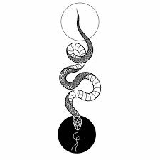 Yin And Yang Spine Tattoo, Ying Yang Spine Tattoo, Ying Yang Snake Tattoo, Yin Yang Snake Tattoo, Black Snake Tattoo, Ying Yang Tattoo, Matching Tats, Serpent Tattoo, Blackout Tattoo